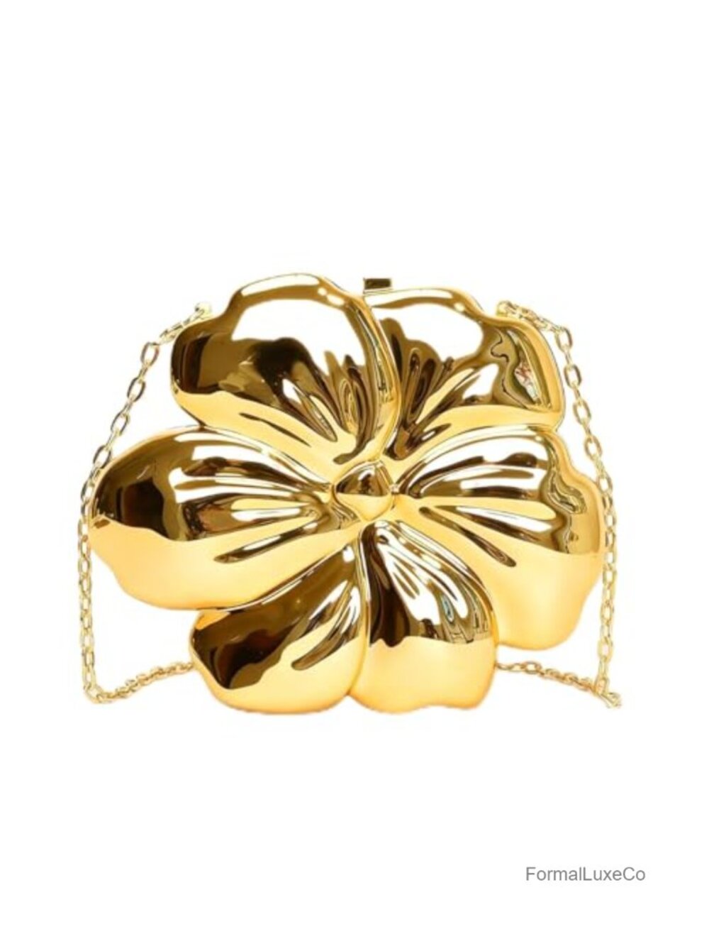 Acrylic Floral Clutch Purse for Women, Sparkly Evening Bag, Removable Chain,